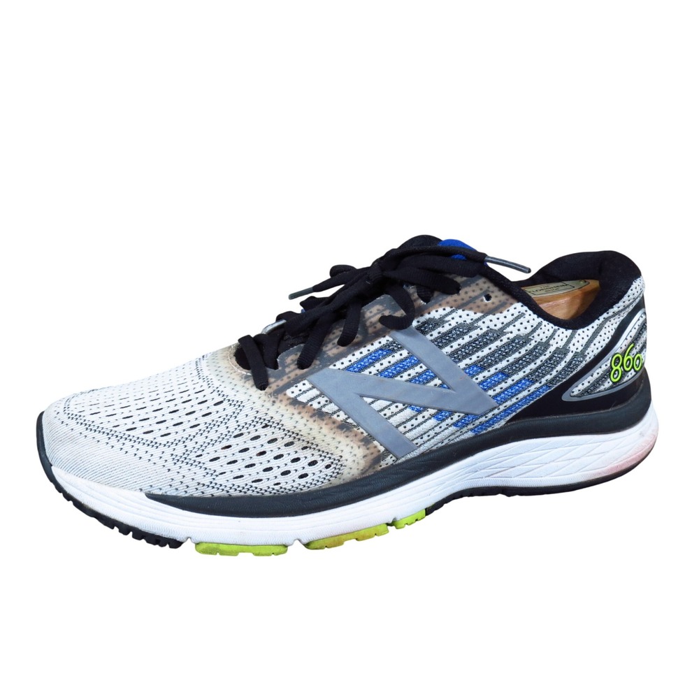 New Balance 860v9 Mens Running Shoes 10 Performance Athletic White Blue Black